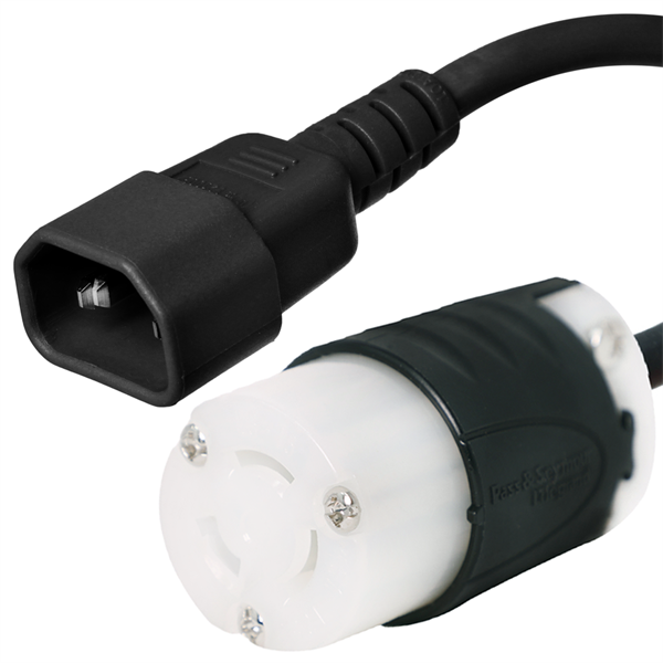 C14 to L6-15R Plug Adapter Power Cord