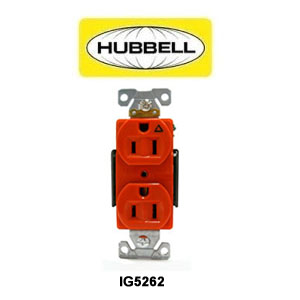 Isolated Ground Strait Blade Duplex 5-15 Receptacle