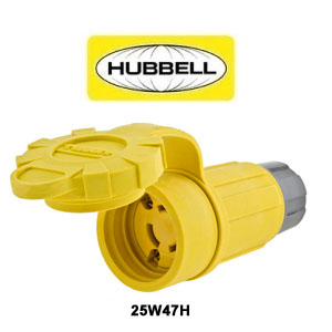 Watertight L5-15 connector yellow