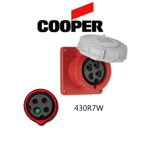 Cooper 430R7W Outlet -  30A, 480V 3-Pole / 4-Wire, IEC60309