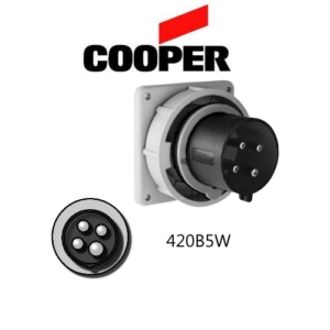 Cooper 420B5W Inlet -  20A, 600V 3-Pole / 4-Wire, IEC60309