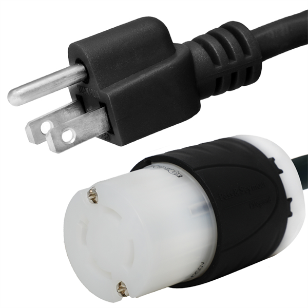 5-15P to L14-20R Plug Adapter Power Cord