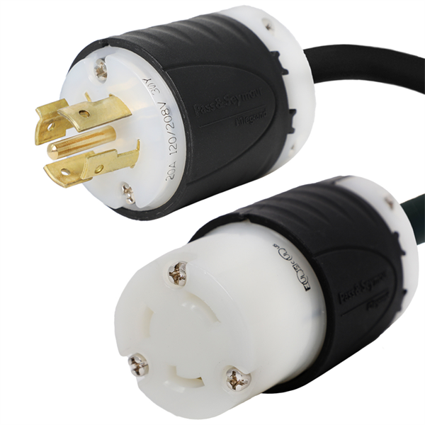 L21-20P to L5-30R Plug Adapter Power Cord