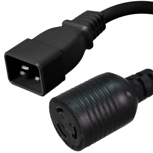 C20 to L6-20R Plug Adapter Power Cord