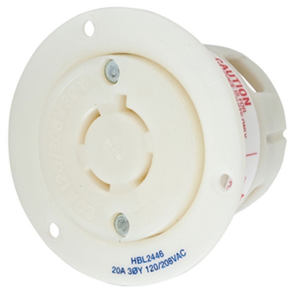 Hubbell L18-20R Twist-Lock® Flanged Outlet Rated for 20A/3ØY 120/208V