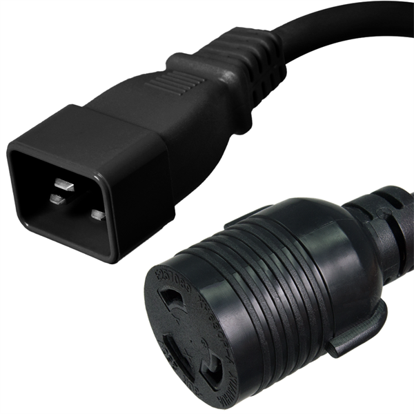 C20 to L6-30R Plug Adapter Power Cord