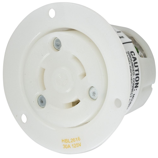 Hubbell L5-30R Twist-Lock® Flanged Female Outlet Rated for 30A/125V