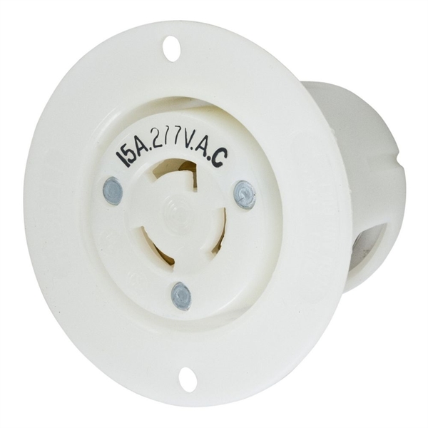 Hubbell L7-15R Twist-Lock® Flanged Outlet Rated for 15A/277V