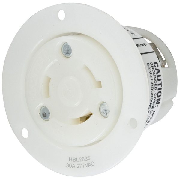 Hubbell L7-30R Twist-Lock® Flanged Outlet Rated for 30A/277V