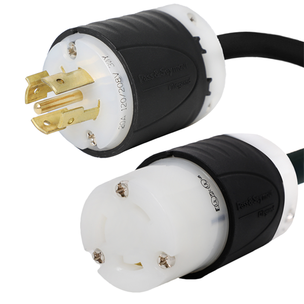 L21-20P to L6-30R Plug Adapter Power Cord