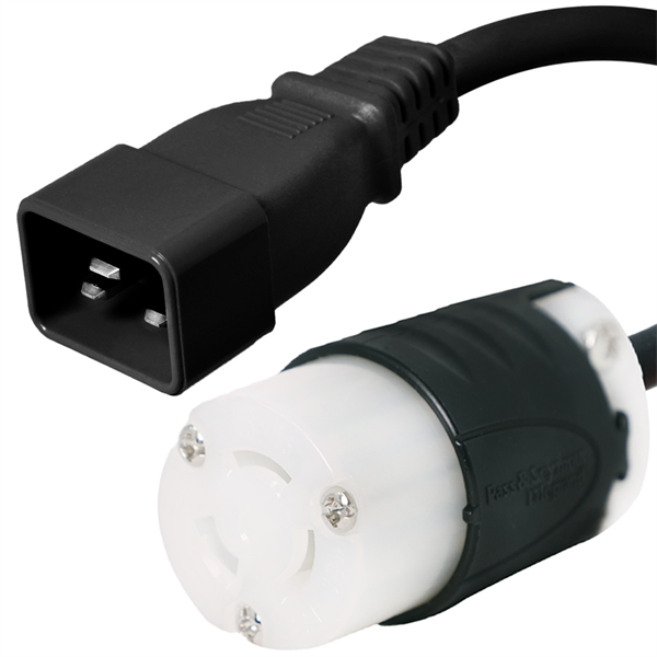 C20 to L6-15R Plug Adapter Power Cord