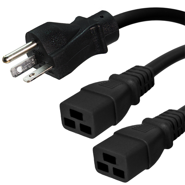 6-20P to 2x C19 Splitter Power Cords