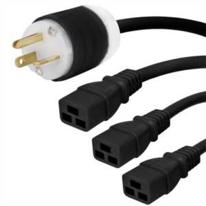 6-20P to 3x C19 Splitter Power Cords