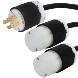 L14-20P to 2x L14-20R Splitter Power Cords