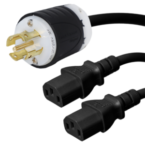 L21-30P to 2x C13 Splitter Power Cords