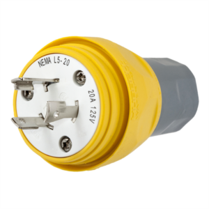 Hubbell HBL26W47 L5-20P Twist-Lock® Watertight Plug, 20A, 125V
