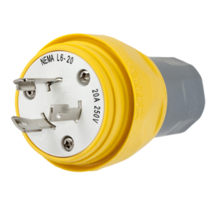 Hubbell HBL26W48 L6-20P Twist-Lock® Watertight Plug, 20A, 250V