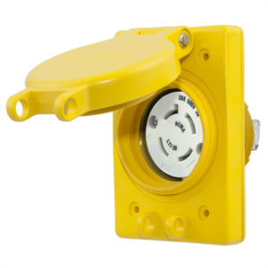 Hubbell HBL69W77 L17-30R Weather Resistant Twist-Lock® Receptacle, 30A, 3Ø, 600V