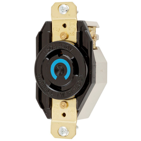 Hubbell HBL2620 L6-30R Twist-Lock® Receptacle Rated for 30A/250V