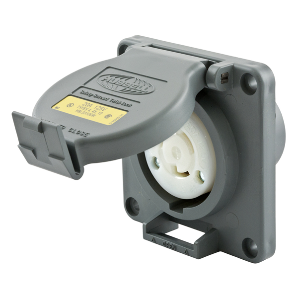 Hubbell L5-20R Shrouded Watertight Receptacle, 20A, 125V