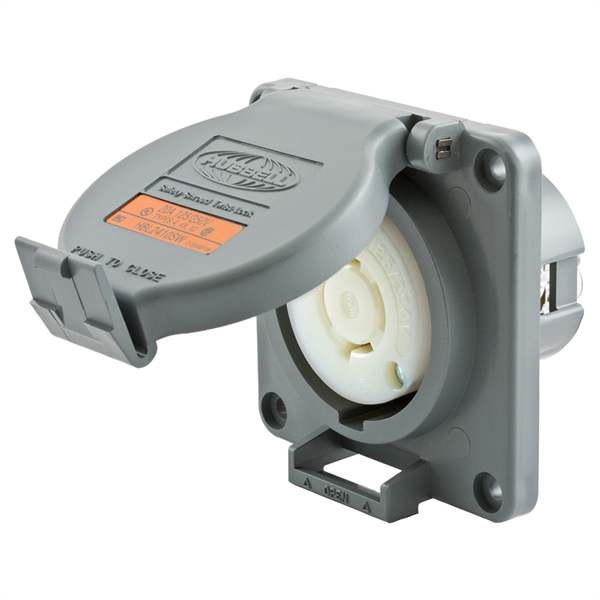 Hubbell L14-20R Shrouded Watertight Receptacle, 20A, 125/250V