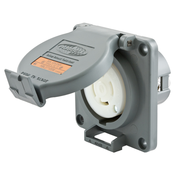 Hubbell L14-30R Shrouded Watertight Receptacle, 30A, 125/250V