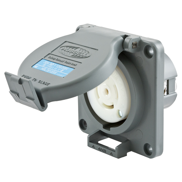 Hubbell L21-30R Shrouded Watertight Receptacle, 30A, 3ØY, 120/208V