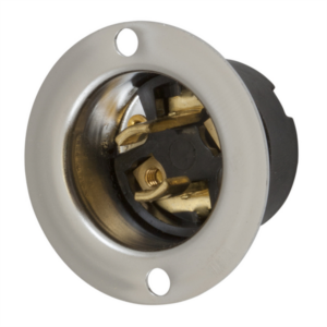 Hubbell HBL7466 ML-1P Midget Twist-Lock® Flanged Inlet Rated for 15A, 125V