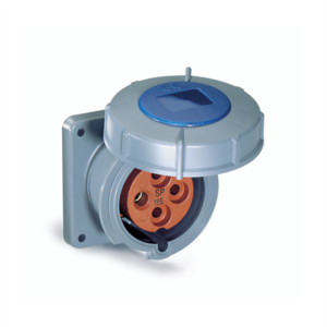 Mennekes ME520R9W 20A, 120-208V, 4-Pole Pin and Sleeve Flanged Receptacle