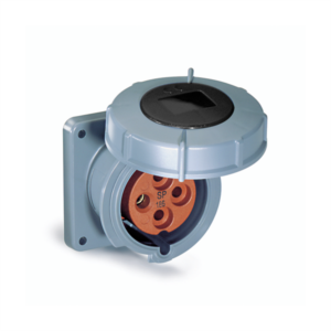 Mennekes ME520R5W 20A, 347-600V, 4-Pole Pin and Sleeve Flanged Receptacle