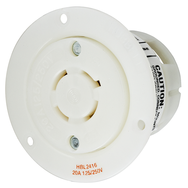 Hubbell L14-20R Twist-Lock® Flanged Outlet Rated for 20A/125-250V