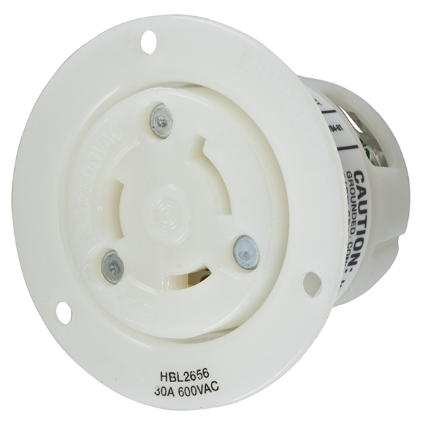 Hubbell L9-30R Twist-Lock® Flanged Outlet Rated for 30A/600V