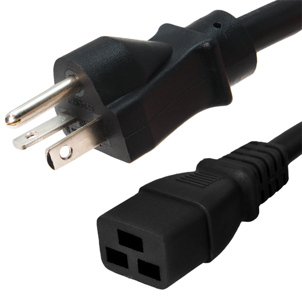 5-20P to C19 Power Cords Rated 20A, 125V, 12/3 AWG