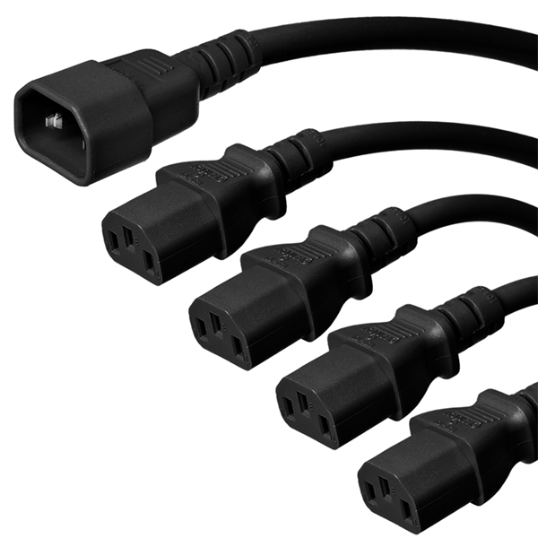 C14 to 4x C13 Splitter Power Cords