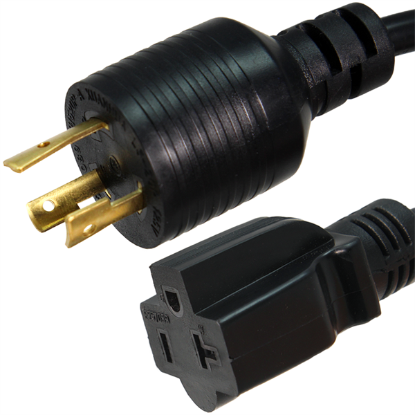 L5-20P to 5-20R Plug Adapter Power Cord