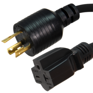 L6-20P to 6-15/20R Plug Adapter Power Cord