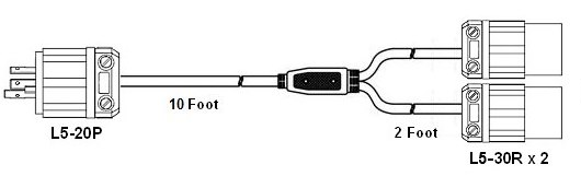 l5-20p to l5-30 power cord splitter